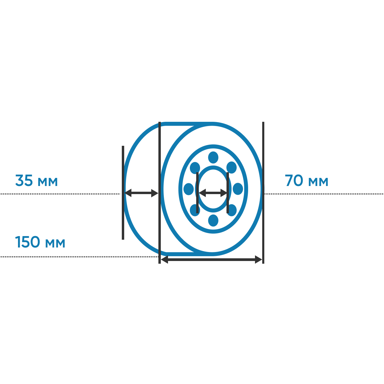 Высокотемпературный подшипник 6314 BHTS 2RS C4 VT 220° BA 55 BECO