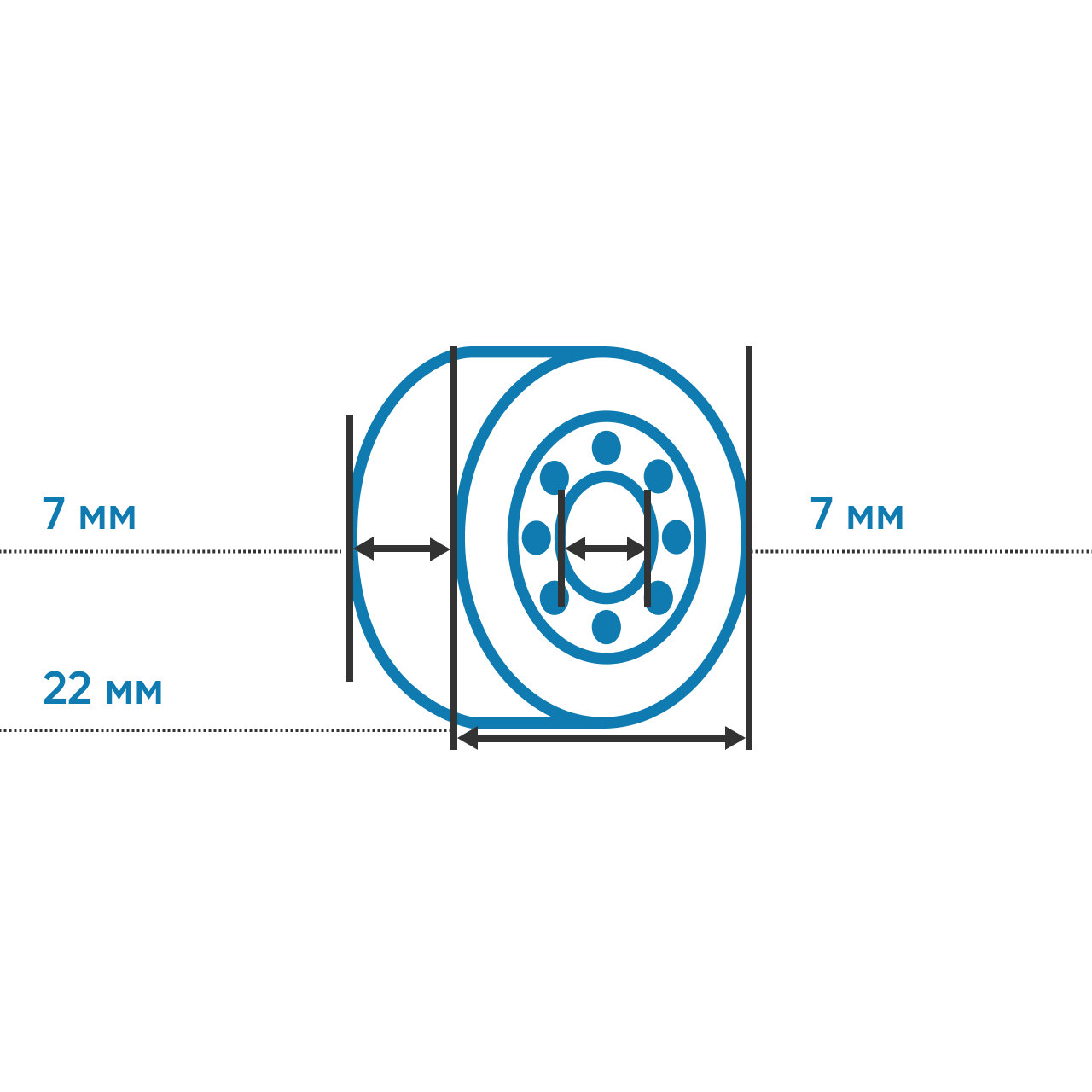 Подшипник 627-2Z SKF