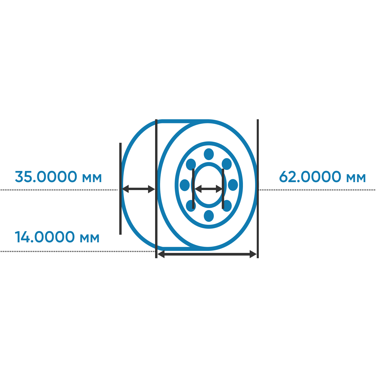 Высокотемпературный подшипник 6007 BHTS ZZ 350° Весо Plus