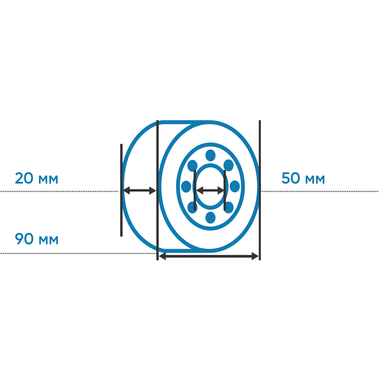 Высокотемпературный подшипник 6210 BHTS 2RS C4 VT 220° BA 55 BECO