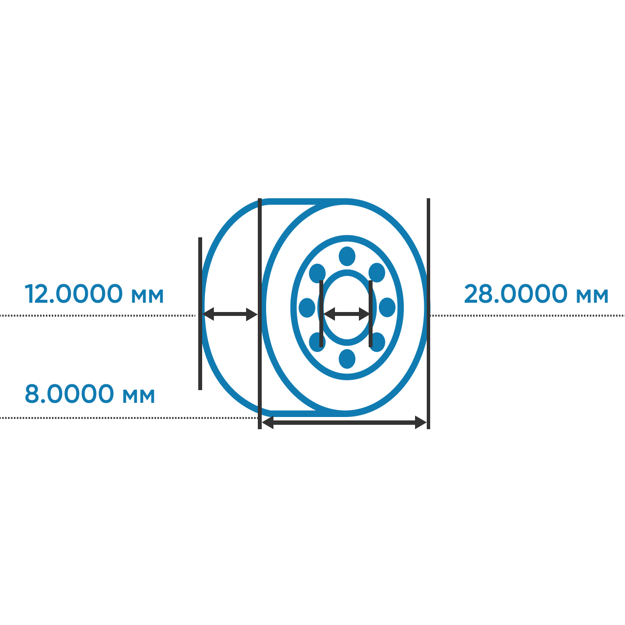 Высокотемпературный подшипник 6001 BHTS 2RS C3 VT 180°